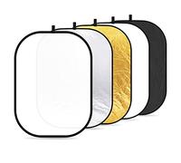 Neewer Portátil 5 en 1 59"x79"/150x200cm Reflector de Luz Multidisco Redondo Plegable Translúcido Plateado Dorado Blanco y Negro para Estudio o Cualquier Situación Fotográfica