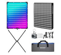 NEEWER Pro 200W Luz Video LED Flexible, Studio RGB Panel Light Mat Kit con Softbox Control App/2,4G/DMX 2500-10000K 25000lux/0,5m, CRI95+, Key Lighting para Grabación Video Live Streaming, AF200C