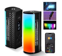 NEEWER Pro Luz Varita Magnética Mano con Control DMX Efectos Personalizados/Grupo de luz, RGB Completo 360°, 3200mAh,2500~10000K, Iluminación LED Regulable CRI97 17 Escenas para Vídeo Streaming,TL98C