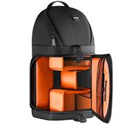 Neewer Professional Mochila Peso 653g la Viene con Bolsillos para Accesorios Protección Contra la Lluvia Compatible con Cámara Nikon Canon Sony y otras Cámaras y Lentes DSLR Trípode(Naranja)