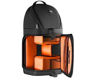 Neewer Professional Mochila Peso 653g la Viene con Bolsillos para Accesorios Protección Contra la Lluvia Compatible con Cámara Nikon Canon Sony y otras Cámaras y Lentes DSLR Trípode(Naranja)
