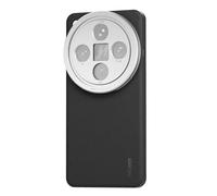 NEEWER Protectora Funda Móvil Compatible con OPPO Find X8 Pro, Resistente TPU+PC Funda Piel Sintética, con 17mm Objetivos Montaje & 67mm Adaptador Filtro para Carga Inalámbrica, PA120 Negro+Plateado