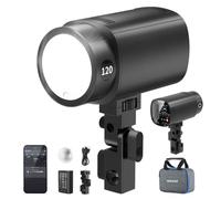 NEEWER 120Ws 2.4G TTL Flash Strobe Exterior, Compatible con Godox, Monolight Estudio Portátil HSS 1/8000s, Luz Modelado/Batería 3000mAh/420 Destellos/Reciclaje 1.5s para Sesiones Fotográficas, Q120