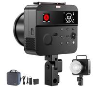 NEEWER Q4PRO 400Ws 2.4G TTL Exterior Estudio Flash Strobe Exterior,Compatible con Godox, App Control Luz, HSS 1/8000s 6000K Batería 2800mAh Doble Pantalla Bowens Reciclaje 0.01-1.2s/30W Modeling Lamp