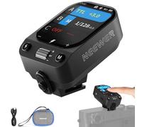 NEEWER QZ-F TTL - Transmisor inalámbrico de disparo de flash compatible con cámaras Fujifilm, interruptor HSS TCM de 1/8000s, batería de 1000 mAh, pantalla táctil OLED para sistema Q de 2.4 G Z3 Z2PRO