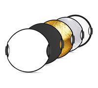NEEWER Reflector de Luz de 22"/56cm con Empuñadura Rosca 3/8",Difusor de Luz de Disco Plegable 5 en 1 Translúcido/Plateado/Dorado/Blanco/Negro para Iluminación Fotográfica, para Exteriores, RF-56II