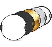 NEEWER Reflector de Luz de 22"/56cm con Empuñadura Rosca 3/8",Difusor de Luz de Disco Plegable 5 en 1 Translúcido/Plateado/Dorado/Blanco/Negro para Iluminación Fotográfica, para Exteriores, RF-56II