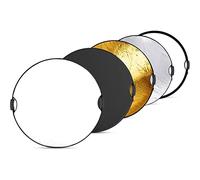 NEEWER Reflector de Luz de 32"/80cm con Empuñadura Rosca 3/8",Difusor de Luz de Disco Plegable 5 en 1 Translúcido/Plateado/Dorado/Blanco/Negro para Iluminación Fotográfica, para Exteriores, RF-80II