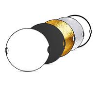 NEEWER Reflector de Luz de 43"/110cm con Empuñadura Rosca 3/8",Difusor de Luz de Disco Plegable 5 en 1 Translúcido/Plateado/Dorado/Blanco/Negro para Iluminación Fotográfica, para Exteriores, RF-110II