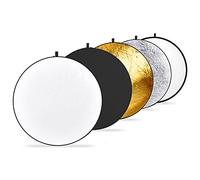 NEEWER Reflector Luz de 22in/60cm Difusor de Luz 5 en 1 Multi Disco Plegable con Bolsa Translúcido, Plateado, Dorado, Blanco y Negro para Iluminación de Fotografía de Estudio y Exteriores