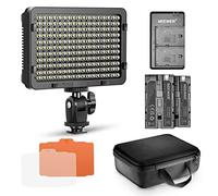 Neewer Regulable 176 Luz LED de Video Kit de Iluminación: 176 LED Panel 3200-5600K, 2 Batería, Cargador USB y Duradero Portátil para Canon, Nikon, Pentax, Sony DSLR Cámaras