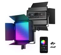 NEEWER RGB1200 RGB Panel LED Luz de Video con APP/2.4G Control, 60W Iluminación de Estudio Fotografico 22000Lux@0.5m/1% Atenuación Mínima Precisa/360° Todo Color/CRI97+/TLCI98+/2500K-8500K/18 Efecto