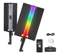 NEEWER RGB2 - Varita Luminosa LED RGB + Barndoor de Metal, Mango, Control de Barra táctil/App/2.4G, portátil magnética Recargable, Tubo para vídeo/Foto Regulable, 2500K-10000K CRI98+ 18 escenas