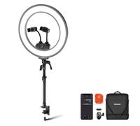 NEEWER RL45B - Anillo de luz para Escritorio, 18 Pulgadas, para teléfono móvil, cámara, portátil, Juego de iluminación LED, Soporte para teléfono, Soporte de Mesa, Montaje en Cabeza de Bola, cámara