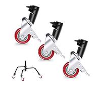 NEEWER Ruedas giratorias (3 unidades, diámetro de 75 mm, construcción de metal y base de goma, solo compatible con el soporte C Neewer para disparar video en estudio (Negro)