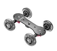 Neewer Scaled Cámara Cuadro Dolly Slider con 10Kg Capacidad de Carga Diseño de Patinador Varillas de Aluminio Giratorio Ruedas de Goma(1/4,3/8" Tornillo para DSLR Cámaras de Vídeo)
