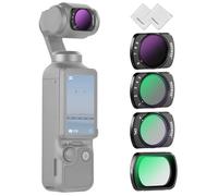 NEEWER Set de Filtros ND + CPL + UV Variables Compatibles con dji Osmo Pocket 3 Creator Combo, Paquete de 4 Filtros HD ND2-32/ND64-512 de Densidad Neutra para Cámara Acción + 2 Paños Limpieza