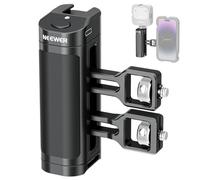 NEEWER Side Handle Grip con Disparador de Botón para Cage Video Rig de Teléfono, 2 Adaptador Montaje con 1/4" Tornillo y Pasador Localización, Empuñadura Lateral Compatible con SmallRig Jaula, PA005E