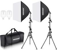 Neewer Soft Box de fotografía Profesional 700 W, 60 x 60 cm con Enchufe E27. Kit de iluminación para Estudio fotográfico, Retratos, fotografía de Producto y grabación de vídeo.