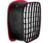 Neewer Softbox Plegable con Accesorios Retículas y Bolso de Mano con Cinta Adhesiva Compatible con Paneles de Luz LED Neewer 480/660/530 Apertura 10x8,7cm(Negro + Rojo)