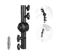 NEEWER - Soporte de Flash para cámara Resistente con Soporte Softbox para Paraguas, Adaptador de luz de Metal Ajustable Giratorio a 270°, con Rosca de 1/4" a 3/8" para Reflector Speedlite UA039