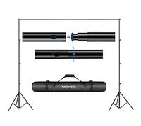 NEEWER Soporte de Fondo Sistema de Soporte 2.6M x 3m con Funda de Transporte para Fondos de muselinas, Papel y Lienzo