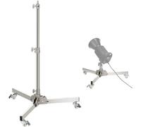 NEEWER Soporte de Luz Alta Resistencia con Ruedas, Altura Máx 3.2ft/98cm, Acero Inoxidable Plegable Trípode Ajustable, Soporte Luz Fotografía para Speedlight Softbox Monoluz, Carga Máx 22lb, ST98SS