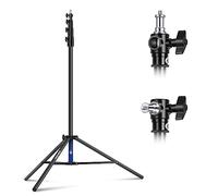 NEEWER Soporte de Luz con Amortiguación de Aire de 4m,Trípode Metálico Resistente con Espita Reversible de 1/4" a 3/8",3 Vías Interfaz de Montaje y Perillas de Bloqueo,Carga Máx.de 3kg,ST-400AC