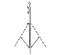 Neewer Soporte de Luz de Acero Inoxidable Resistente 300cm con Adaptador Universal de 1/4 a 3/8 Pulgada para Foto Estudio Softbox Flash Estroboscópico Monolight y Otros Equipos Fotográficos(Plateado)