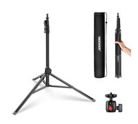 NEEWER Soporte de luz para fotografía de 56 a 200 cm con Cabeza de Bola de Tornillo de 1/4 Pulgadas, Carga máxima de 4 kg, trípode portátil de Aluminio para iluminación de Estudio, Soporte de Video