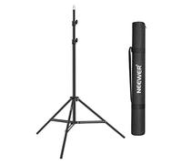 Neewer Soporte de luz plegable de metal para fotografía con cojín de resorte interior, tornillo de 1/4 pulgadas y bolsa de transporte para luces, reflectores, cajas de luz y fondos, 1,9 m, color negro
