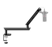 NEEWER Soporte de micrófono, soporte de micrófono amortiguado de perfil bajo, soporte de escritorio con brazo de brazo, cabeza de bola de 360°, canales de cable mejorados, adaptadores de 3/8 pulgadas