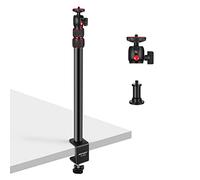 NEEWER Soporte Escritorio Extensible para Cámara con Cabezal Bola, 17"-40" Soporte Luz Mesa Ajustable con Tornillo 1/4" y C Clamp para Cámara DSLR, Aro Luz, Vlog, Carga Máxima: 6.6lb/3kg, TL283 ROJO