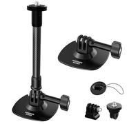 NEEWER Soporte Flexible para Casco con Poste de extensión Compatible con Insta 360 GoPro dji, Adaptador de Base de Soporte de cámara de acción Adhesivo para grabación de Video POV transmisión en Vivo