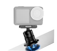 NEEWER Soporte Magnético Cámara Compatible con dji Osmo Action 5 Pro / 4/3, 360° Adaptador Rótula Liberación Rápida con Rosca 1/4" para POV Tomas, Jaula Cámara, Palo Selfie, Trípode, AC013