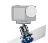 NEEWER Soporte magnético para cámara Compatible con dji Osmo Action 5 Pro/4/3, Adaptador de Cabeza de Bola de liberación rápida de 360°, Rosca de 1/4 Pulgadas para Fotos POV, Jaula de cámara, Palo