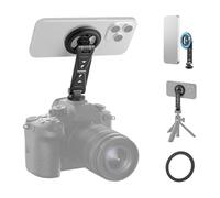 NEEWER Soporte Magnético Móvil con Zapata Fría, Metal Portátil Smartphone Holder Adapter para Cámara Trípode Montaje Compatible con MagSafe iPhone Samsung Huawei Android para Grabación Vídeo, DS031