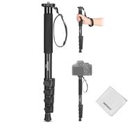 NEEWER Soporte Monopie Cámara, 61" Aluminio Portátil Video Viaje Profesional, Adaptador Rosca de 1/4" a 3/8" para DSLR Videocámaras Accesorios Fotografía, Paño de Limpieza, Carga Máxima 17.6lb, TP41