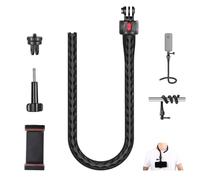 NEEWER Soporte Móvil Flexible con Magnético Liberación Rápida Mount para Action Cam Compatible con GoPro Insta360 DJI Action 4 iPhone, Palo Selfie Stick Plegable para Carrito de Compra/Gimnasio, GP-17