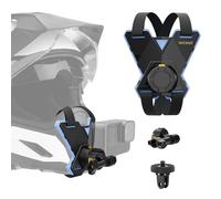 NEEWER Soporte para Casco de Moto para Action CAM, Montaje Casco con Adaptador Rápido Magnético de Cámara del Lanzamiento, Accesorios Camara Deportiva Compatible con GoPro dji Insta360 AKASO, GP19