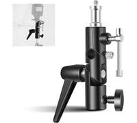 NEEWER - Soporte para flash tipo H para cámara y compatible con Softbox Paraguas, adaptador de soporte de luz de metal ajustable giratorio de 180° con adaptador de tornillo de 1/4" a 3/8" (paquete de