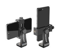 NEEWER Soporte para Smartphone con Trípode Compatible con iPhone y Android | Compatible con iPhone 17 16 15 Samsung Galaxy S26 Ultra, Clip para Teléfono, Adaptador de Soporte Vertical, Tornillo de 1/4".