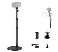 NEEWER Soporte Proyector Mesa con Base,Trípode Escritorio de 40-90cm con Soporte Celular & Montaje Cámara Acción,Montaje Proyector Vídeo Webcam Cabezal Esférico Compatible con XGIMI Nebula MEVO,DS006