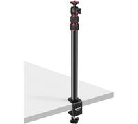 NEEWER Soporte Retráctil para Cámara de Escritorio con Cabezal Esférico, Soporte Ajustable de 17"-40" con Tornillo de 1/4" y Abrazadera en C para Cámara DSLR, Luz, Vlog,Carga Máxima 3kg,TL283(Rojo)