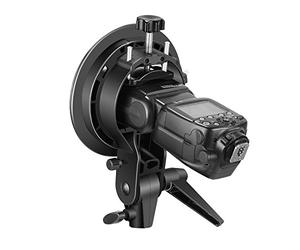 NEEWER Soporte Tipo S con Montaje Bowens para Flash Speedlite de Cabeza Cuadrada Compatible con Godox AD200Pro NEEWER Z760 NW760 NW700 TT560 Q3, Mango Grande, Soporte Para Paraguas, ST-FS