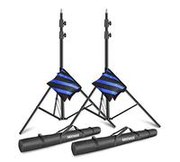 NEEWER Soportes Luz 3m Acolchado Resorte Pro Tarea Pesada Collares de Bloqueo de Metal Juego de 2 (Acabado Negro) con Bolsa de Transporte y Saco de Arena para Fotografía Video