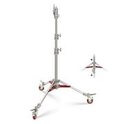 NEEWER ST240SS - Soporte de luz de Acero Inoxidable Resistente con Ruedas, Receptor Junior de 1-1/8 Pulgadas, Perno de bebé de 5/8 Pulgadas, Carga máxima de 75 Libras, Soporte de Ruedas Junior de 7.9