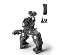 NEEWER Súper Abrazadera con Cabezal Esférico, Zapata Fría, Teléfono Soporte y Adaptador de Montaje de Cámara Acción para Superficie Plana/Redonda, Compatible con GoPro Dji iPhone 15 Pro MAX, ST87