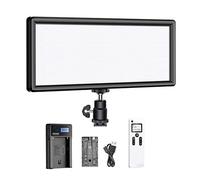 Neewer Super Fino 2,4G T120 en Cámara LED Video Luz Bicolor 3200-5600K Regulable con Pantalla LCD Batería de Iones de Litio y Cargador USB Iluminación LED Más Suave para Retratos Niños Producto Video