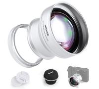 Neewer Teleconvertidor de Lente Adicional de 49 mm 1.5X, Compatible con cámaras Fujifilm X100 X100S X100F X100T X100V X100VI, Vidrio óptico HD, Multicapa, Plateado, LS-61